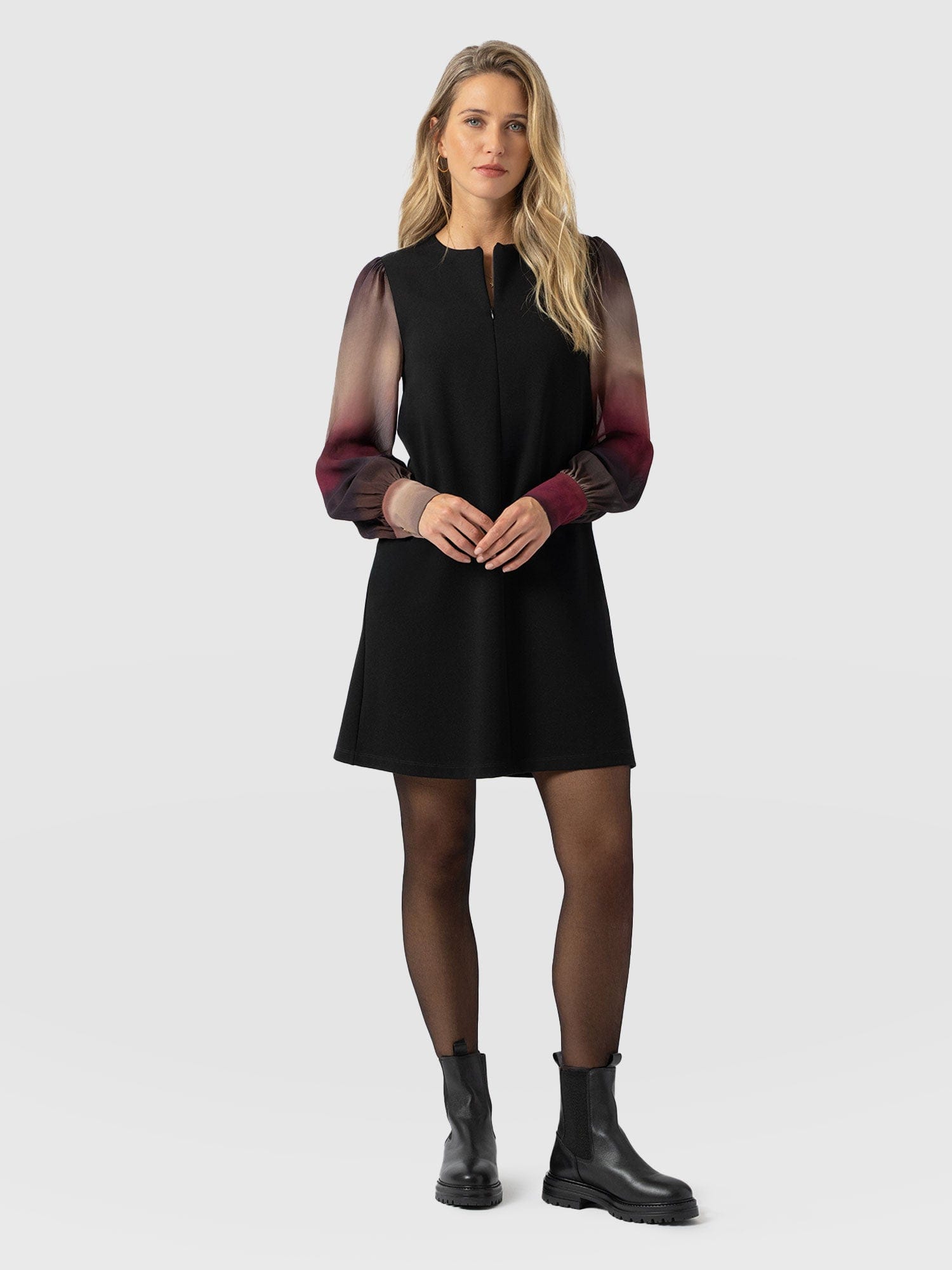 Esme Zip Up Dress - Purple Gradient